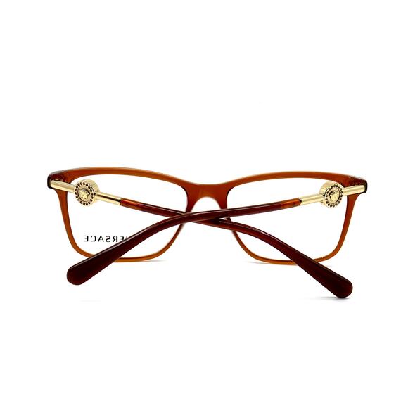 NEW VERSACE VE3299B 5324 TRANSPARENT BROWN AUTHENTIC EYEGLASSES FRAME - Picture 8 of 14